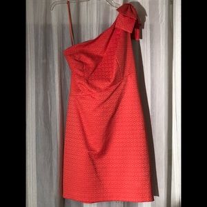 London Times One Shoulder Jacquard Dress Sz 8